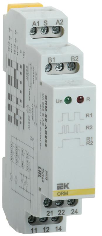 Импульсное реле ORM. 2 конт. 230 В AC | ORM-02-AC230 | IEK — IEK (ИЭК)