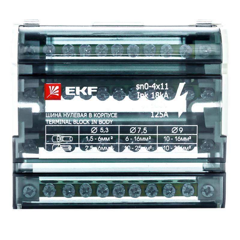 Шина нулевая в корпусе 4х11 EKF PROxima | sn0-4x11 | EKF — миниатюра 4