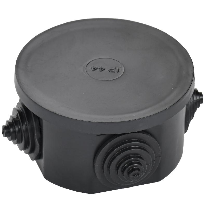 Коробка расп. КМ41237 D=75х40мм IP44 4 вв. черная  | UKO21-075-040-000-K02-44 | IEK — миниатюра 3