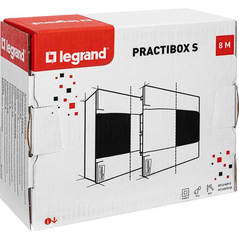 Practibox S Пластиковый щиток Встраиваемый 1X8 Белая дверь — миниатюра 3