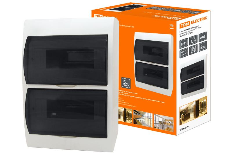 Бокс пластиковый навесной ЩРН-П-24 модуля  IP41  | SQ0901-0006 | TDM — TDM ELECTRIC