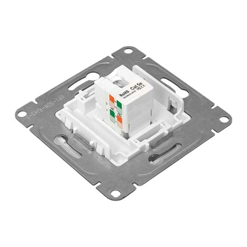 Механизм розетки RJ45 (cat5), белый Эпика EKF | UP1-SOW-RJ45-5 | EKF — миниатюра 10
