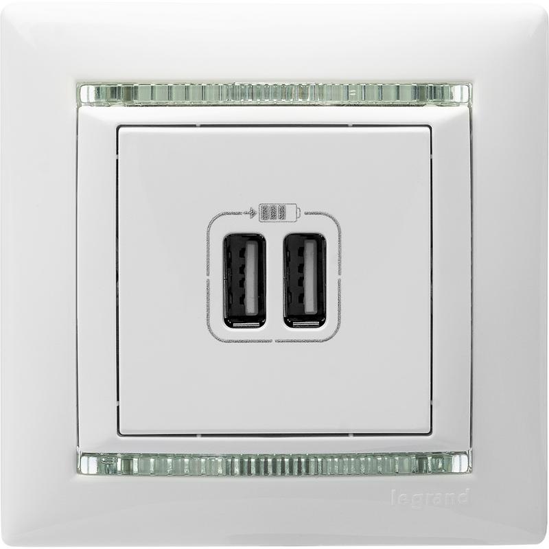 Valena Белый Розетка 2-ая USB — миниатюра 14
