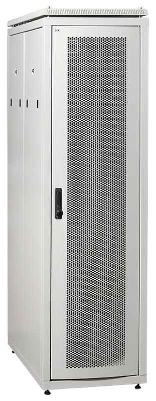 Шкаф сетевой 19" LINEA N 18U 600х1000 мм перфорированная передняя дверь серый | LN35-18U61-P | ITK — миниатюра 2