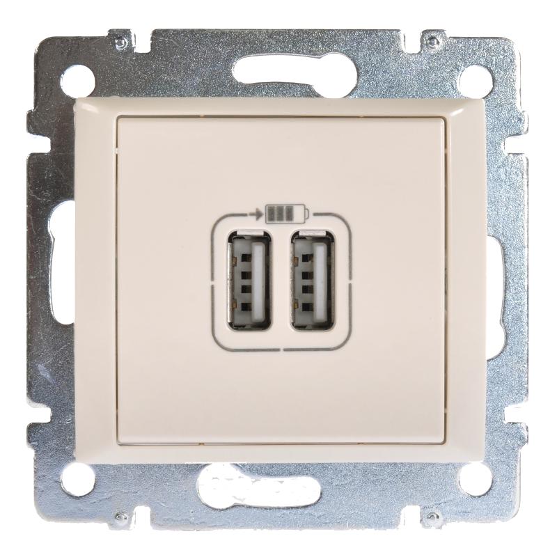 Valena Сл. Кость DIY Зарядное устройство USB тип А / тип А 3000мА 15Вт | 694372 | Legrand — Legrand