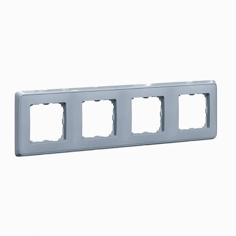 Cariva DIY Рамка 4 поста жемчужно-серый | 695996 | Legrand — Legrand