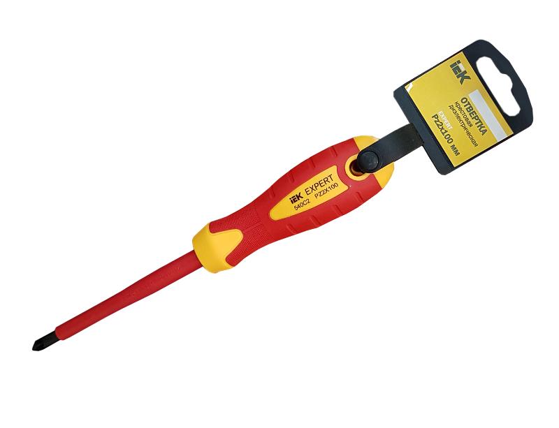Отвертка крестовая Expert Pz2х100мм 1000В  | TSC-2PZ-2100 | IEK — миниатюра 2