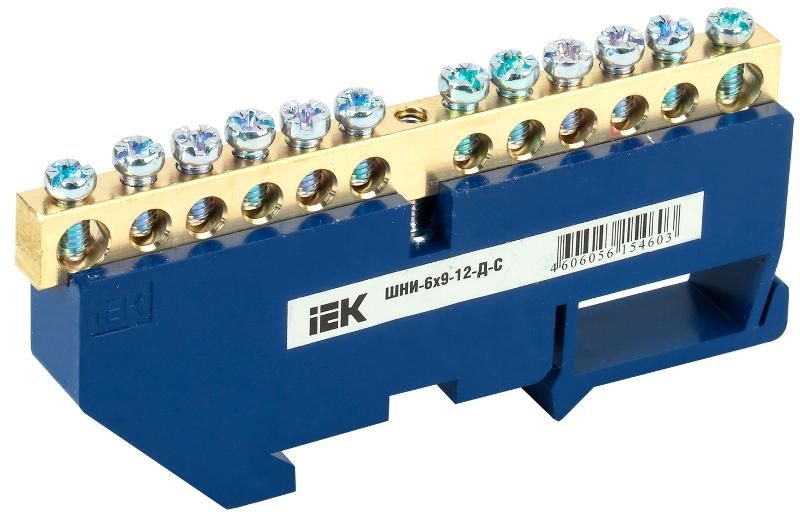 Шина N ноль на DIN-изоляторе ШНИ-6х9-12-Д-С | YNN10-69-12D-K07 | IEK — IEK (ИЭК)