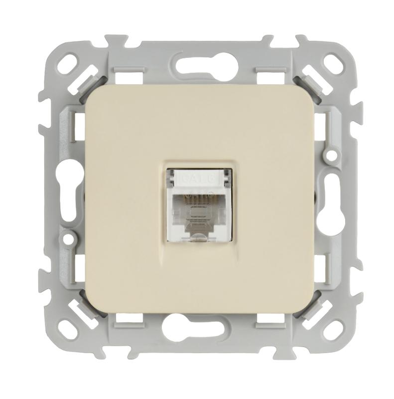 FLITE Розетка компьютерная RJ45 кат.6 UTP РК6-1-0-ФлСл сливочный | FI-K12-2-K86 | IEK — миниатюра 2