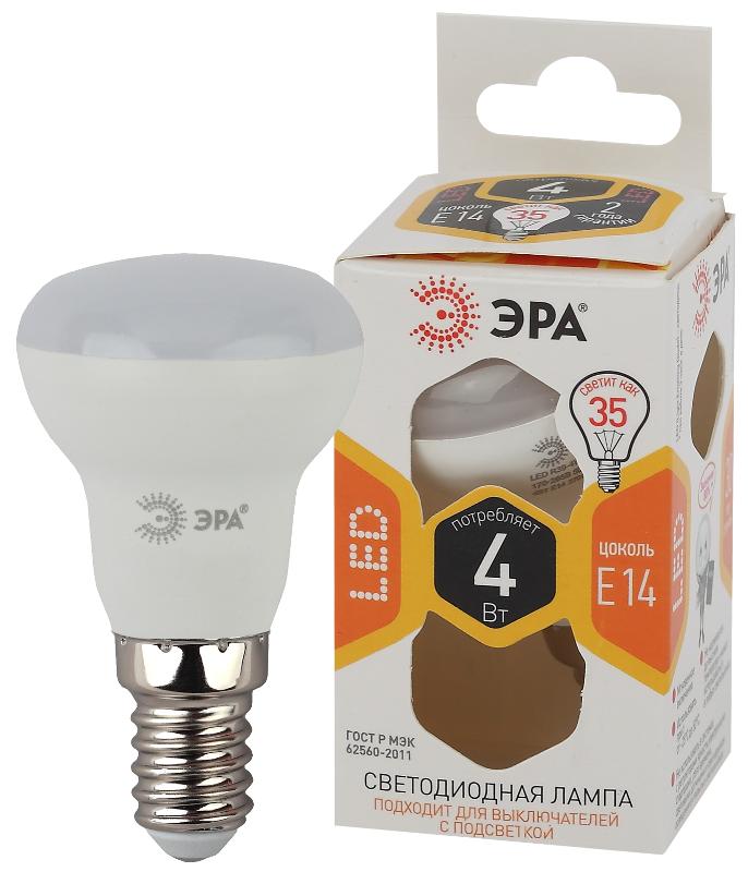 Лампа светодиодная LED R39-4W-827-E14 Лампы СВЕТОДИОДНЫЕ СТАНДАРТ ЭРА (диод, рефлектор, 4Вт, тепл, E14) | Б0017225 | ЭРА — миниатюра 4
