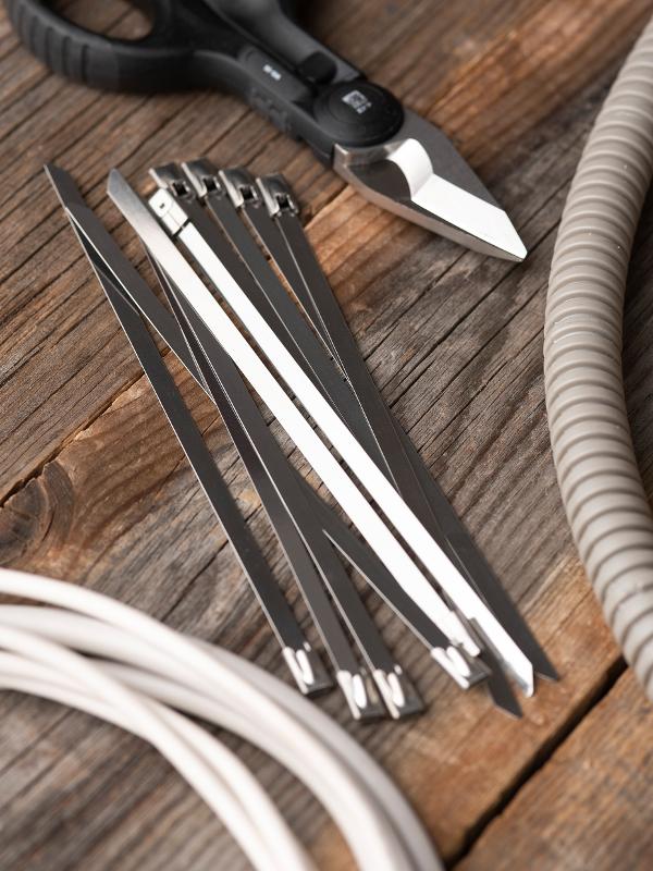 Хомут AISI 316 из нержавеющей стали, 4.6x200 (100 шт.) FlexLock PROxima|plc-fl-tss-316-4.6x200|EKF — миниатюра 3