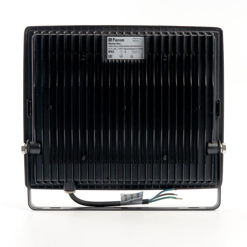Прожектор светодиодный 2835 SMD 200W 4000K IP65  AC230V/50Hz, черный, LL-924 | 48110 | FERON — миниатюра 2