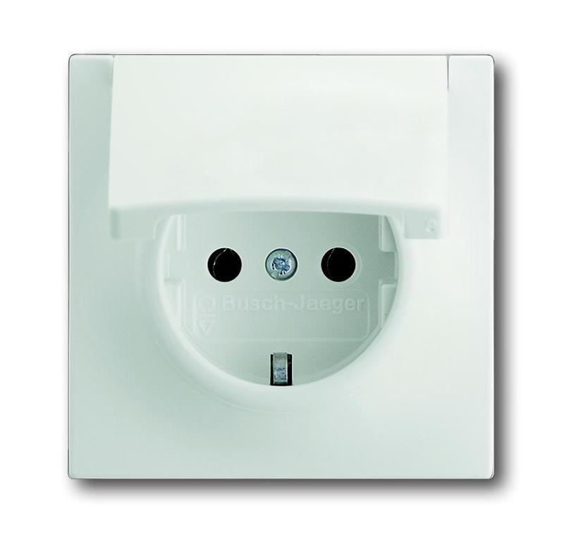 Розетка SCHUKO 16А 250В с крышкой, серия impuls, цвет белый бархат | 2018-0-1497  | 2CKA002018A1497 | ABB — ABB