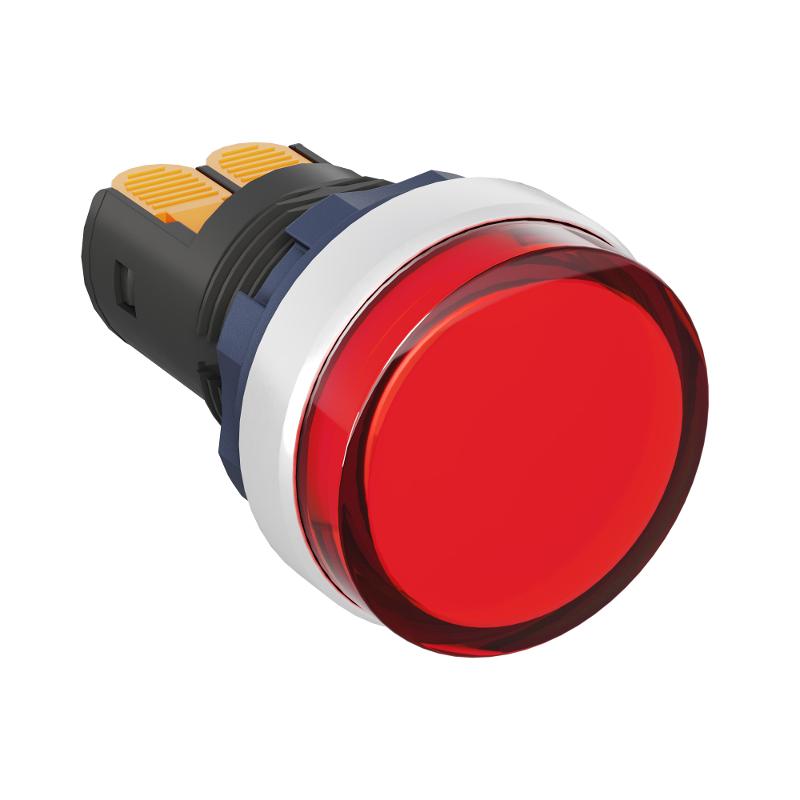 Сигнальный индикатор со встроенным диодом 220В, красный, алюминий, зажим Plug-In | M22L-F220RAP | DKC — DKC (ДКС)