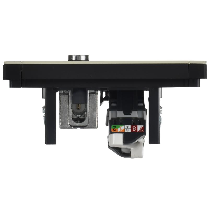 FORTE&PIANO Розетка двойная TV+RJ45 кат.5E FP836M металл серый сланец  | FP-AK20-1-M-K41 | IEK — миниатюра 5