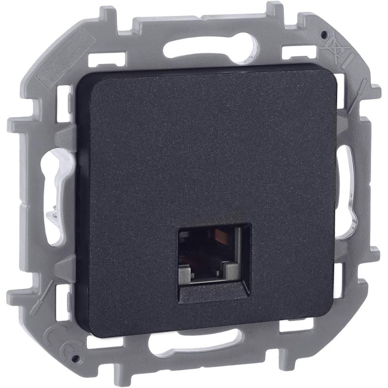 Inspiria Антрацит розетка компьютерная RJ45 С/У категория 6 UTP — миниатюра 5