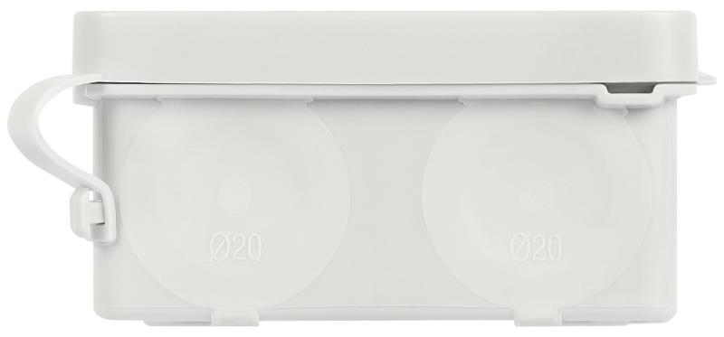 Распаячная коробка ЭРА KOR-80-80-40-8g-P-2MP двухкомпонентная HF стойкая к УФ 80х80х40мм серая прямой монтаж IP66 | Б0072532 | ЭРА — миниатюра 4