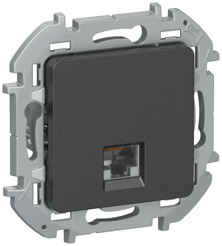 Inspiria Антрацит Розетка компьютерная RJ45 кат.6 UTP  | 6738331 | IEK — IEK (ИЭК)