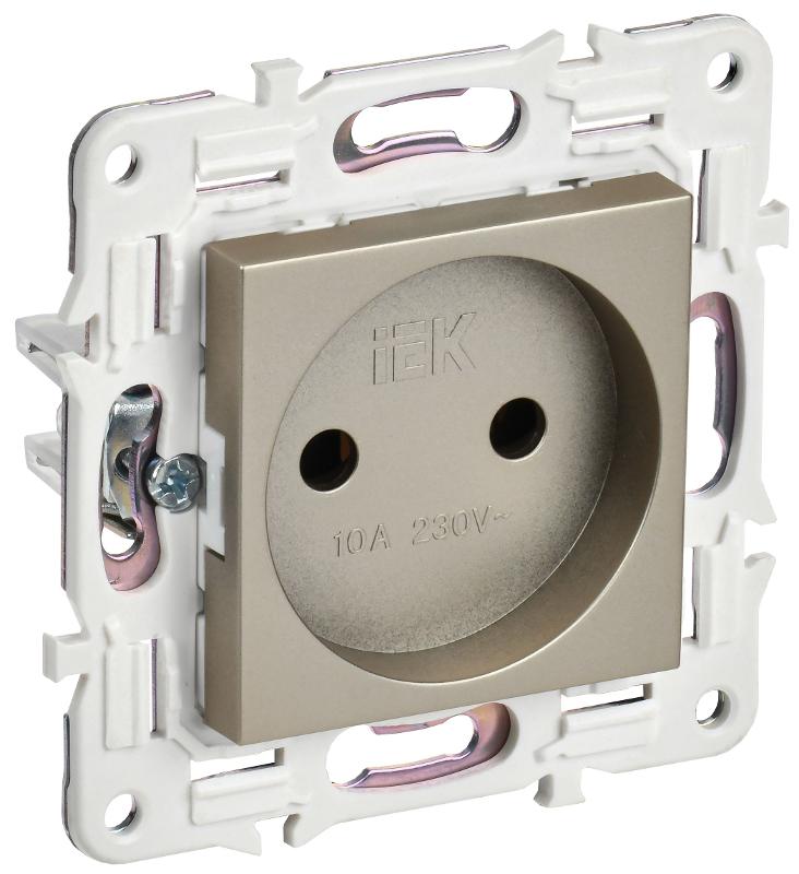 SKANDY Розетка без з/к/ш 10А SK-R02Sh шампань | SK-R10-10-K37 | IEK — IEK (ИЭК)