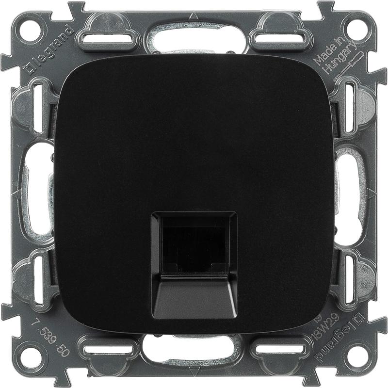 Valena ALLURE DIY Антрацит Розетка комп(RJ45) 1-ая 5 кат UTP — миниатюра 4