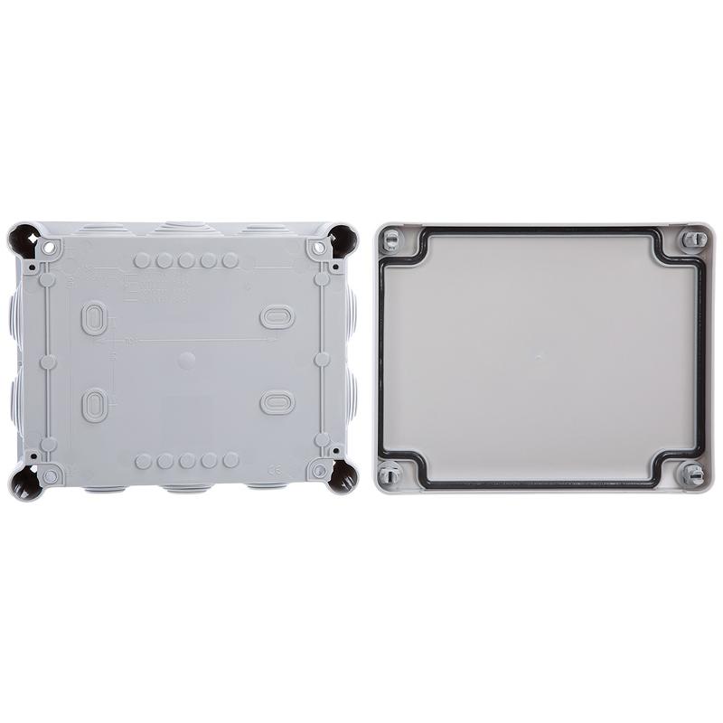 Коробка прямоугольная - 180x140x86 - Программа Plexo - IP 55 - IK 07 - серый - 10 кабельных вводов - 750 °C — миниатюра 2