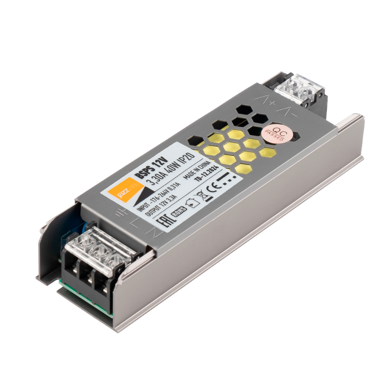 Драйвер для светодиодной ленты BSPS 12V3,30A=40W IP20 3 г.гар. | .3329334A | Jazzway — миниатюра 1