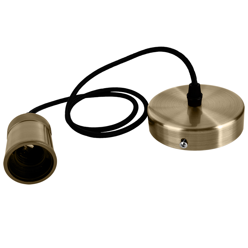 Декоративный патрон с проводом RETRO бронзовый цвет PLC 03 E27 230V/1M ANTIQUE BRONZE | .5039032 | JAZZWAY — миниатюра 3
