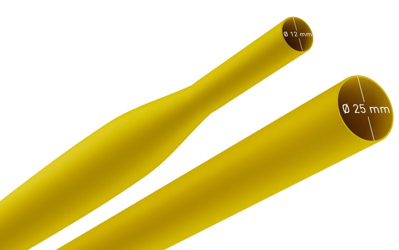 Термоусадочная трубка ЭРА NO-224-484 ТТУ нг-LS 25/12.5 жёлтая в отрезках по 1 м 10 шт | Б0067532 | ЭРА — миниатюра 3