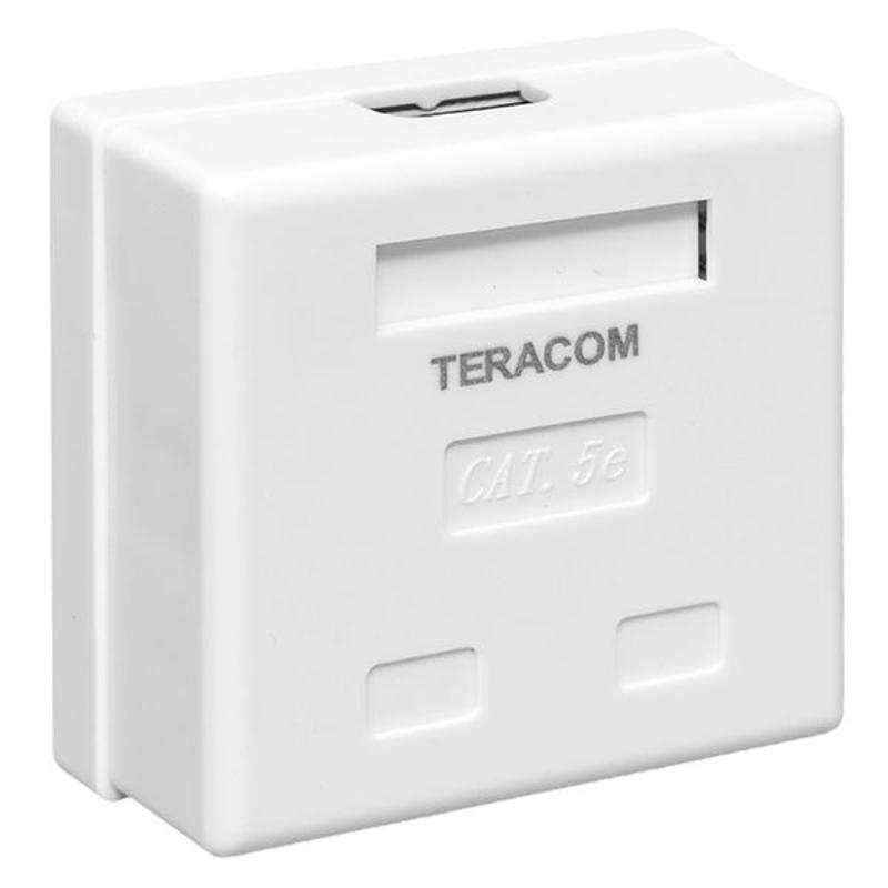 Розетка настенная TERACOM Cat.5E неэкранированная 2 порта RJ-45 Dual IDC белая | TRC-WBOX-2RJ45-5EUTP-WH | EKF — миниатюра 8