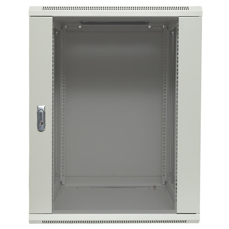 Шкаф настенный 19" TERACOM PRO 15U 600х600 мм дверь стеклянная с замком-ручкой серый|TRP-WLL-1566-40G|EKF — миниатюра 15