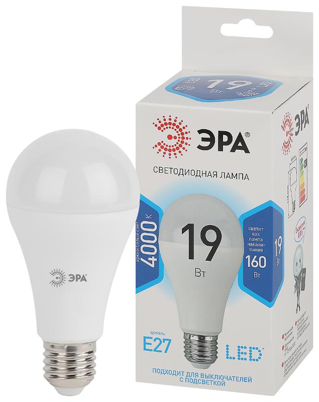 Лампа светодиодная LED 19Вт Е27 4000К A65-19W-840-E27 | Б0031703 | ЭРА — миниатюра 1