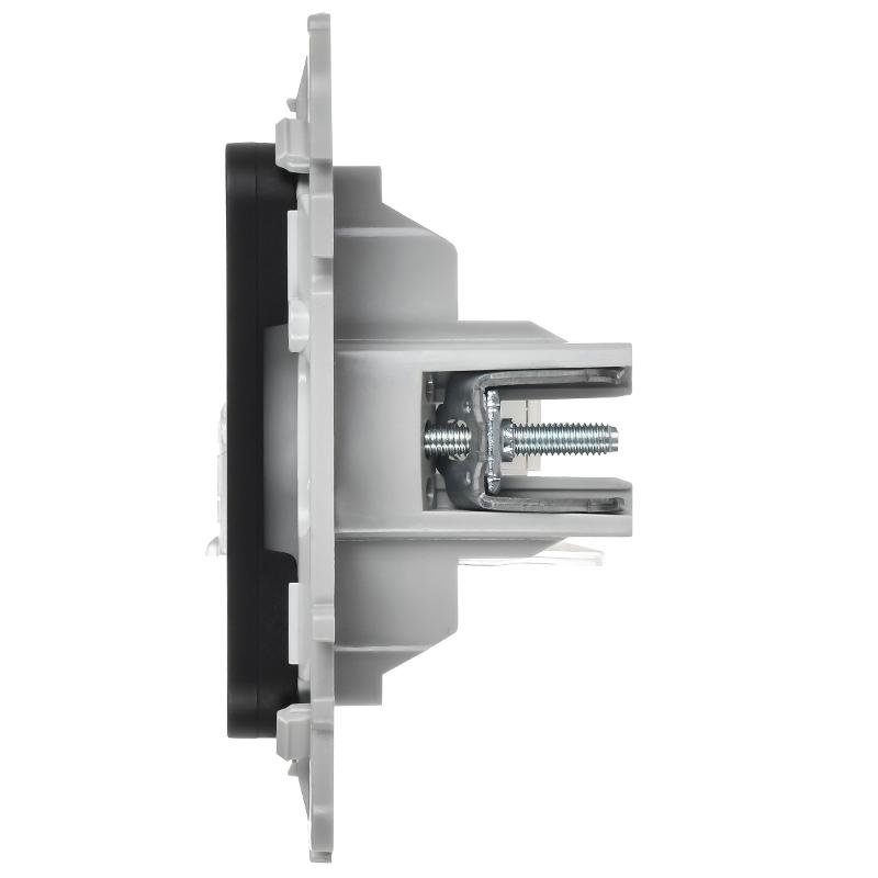 FLITE Розетка 2-ая RJ45/RJ11 кат.5Е/3 UTP РКТ5е/3-2-0-ФлЧ черный | FI-KT22-1-K02 | IEK — миниатюра 5