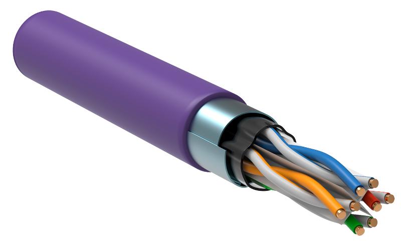 Каб. в. п. F/UTP кат. 6 4х2х23AWG solid LSZH 305м фиол. | LC1-C604-326 | ITK — ITK