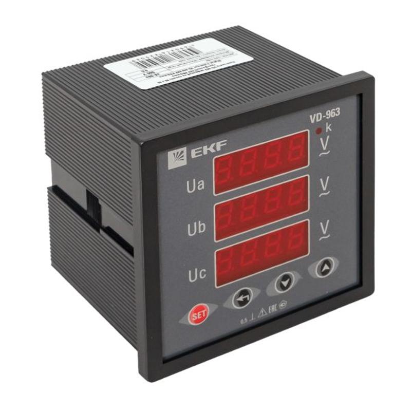 Вольтметр VM-D963 цифровой на панель 96х96 трехфазный EKF PROxima | vd-963 | EKF — миниатюра 8