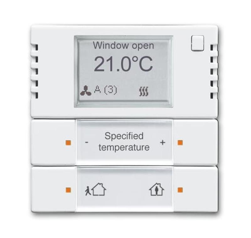 6128/28-84-500 Терморегулятор KNX с дисплеем и сенсором, 2/4-клавишный, альпийский белый | 6134-0-0334 | 2CKA006134A0334 | ABB — ABB