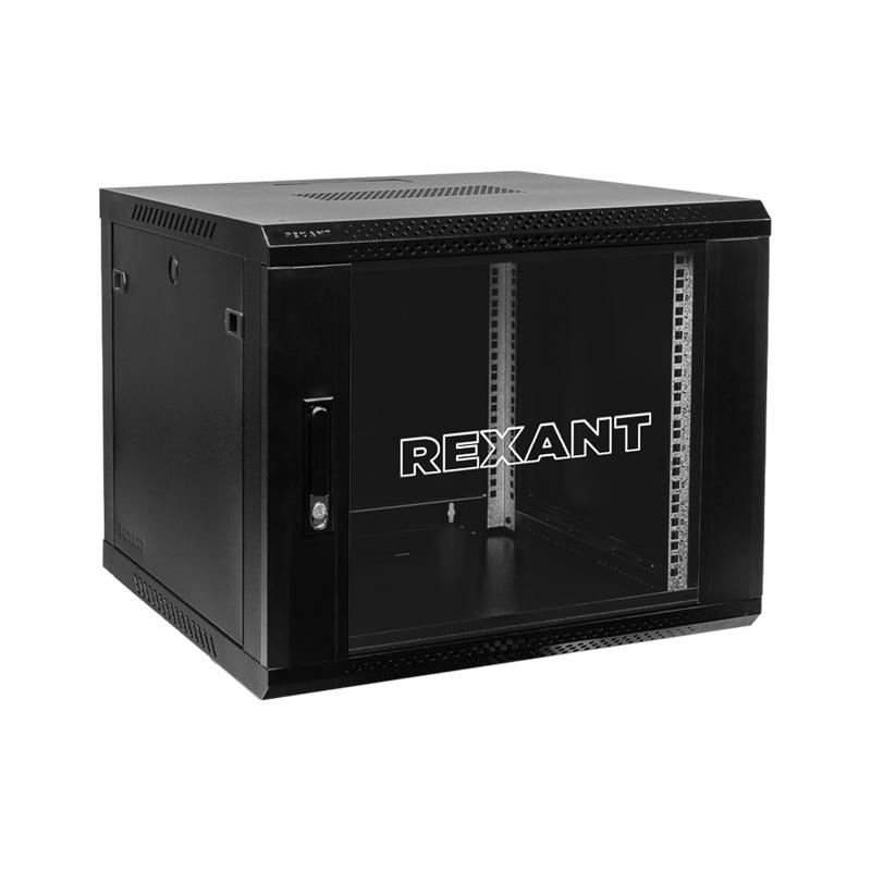 Настенный шкаф 19" 12U 600×600×635 (ШxГxВ), RAL 9005 | 04-1266-112 | REXANT — REXANT