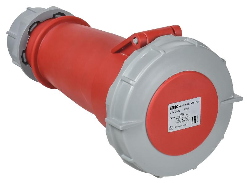 Розетка переносная ССИ-2252 32А-6ч 380В 3P+PE+N IP67| PSR22-032-5-0-67| IEK — IEK (ИЭК)