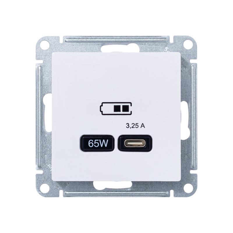AtlasDesign Лотос USB Розетка тип-С 65Вт высокоскоростной заряд QC, PD, механизм | ATN001327 | SE — миниатюра 3