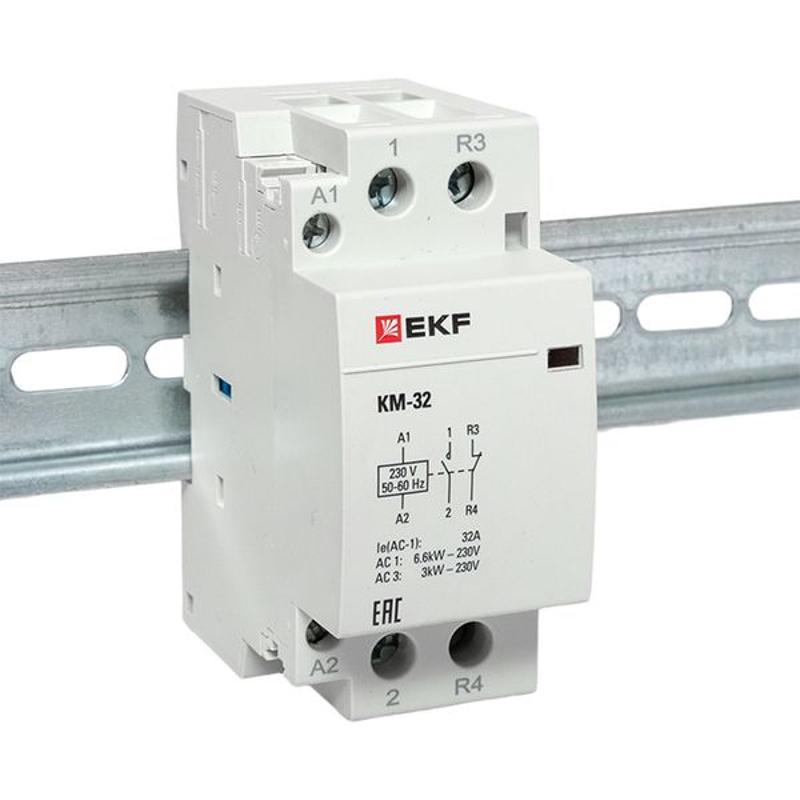 Контактор модульный КМ 32А NО+NC (2 мод.) EKF PROxima | km-2-32-11 | EKF — миниатюра 6