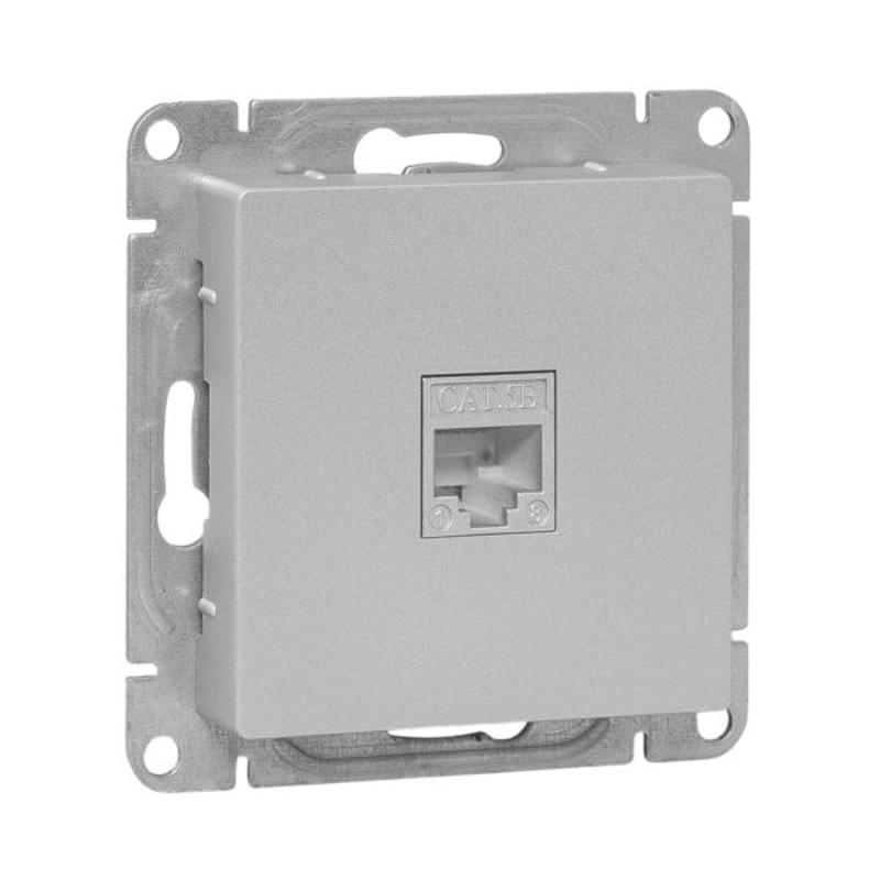 Механизм розетки RJ45 (cat5), алюминий Эпика EKF | UP1-SOA-RJ45-5 | EKF — EKF