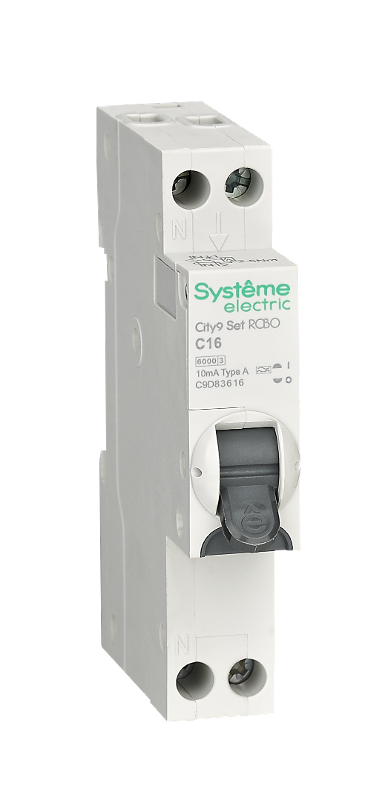 АВДТ City9 1П+Н C16 6000A 10мА A 18мм | C9D83616 | SE — Systeme Electric