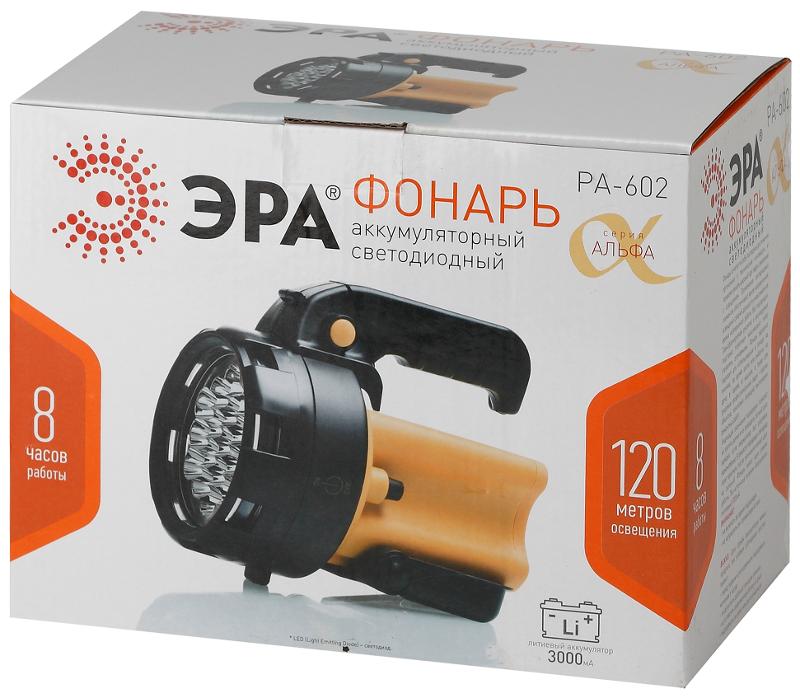 Фонарь прожекторный  19хLED PA-602 аккумулятор АЛЬФА | Б0031033 | ЭРА — миниатюра 2