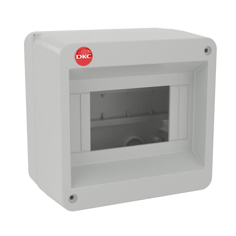 Щиток настенный, ral 7035, без крышки, 6мод. (ВхШхГ) 140х135х90 IP20 | 82006 | DKC — DKC (ДКС)