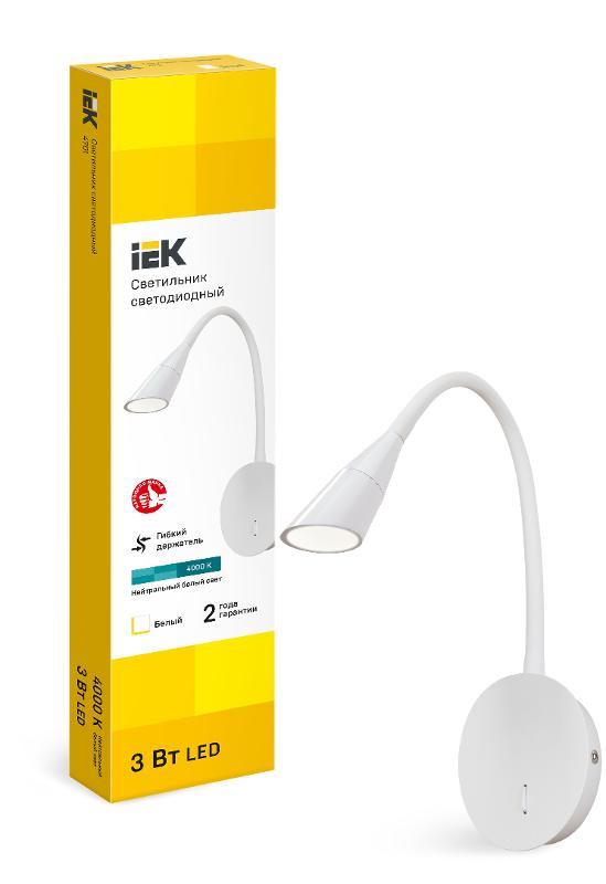 Светильник LED 4701 настенный 3Вт 3000К IP20 белый | LT-DBB0-4701-03-30-K01 | IEK — миниатюра 2
