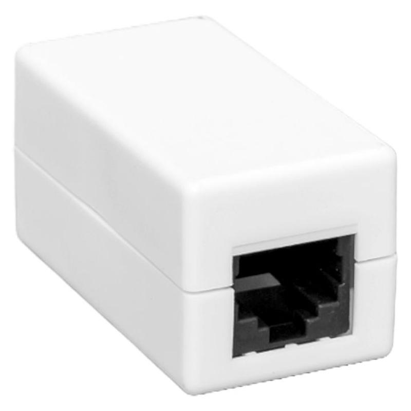 Адаптер проходной TERACOM PRO Cat.6 неэкранированный RJ45-RJ45 белый | TRP-INLC-2RJ45-6UTP-WH | EKF — EKF