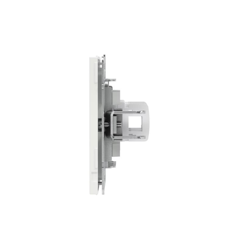 Компьютерная розетка RJ-45 без шторки, кат.6А двойная, KANT, белая магнолия | 7000674 | DKC — миниатюра 4