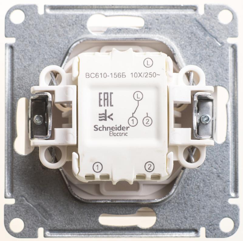 W59 Aqua Белый Переключатель 1-клавишный, 10AX, IP44 | VS610-156B-1-86 | SE — миниатюра 2