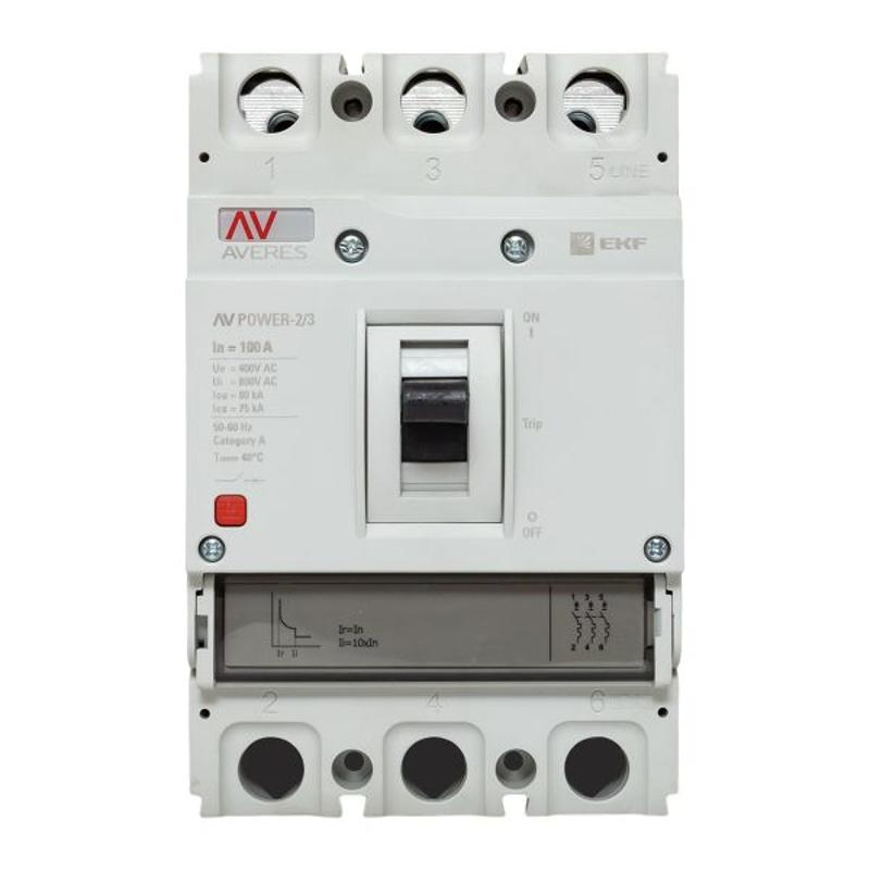 Выключатель автоматический AV POWER-2/3 100А 80kA TR AVERES | mccb-23-100H-TR-av | EKF — миниатюра 18