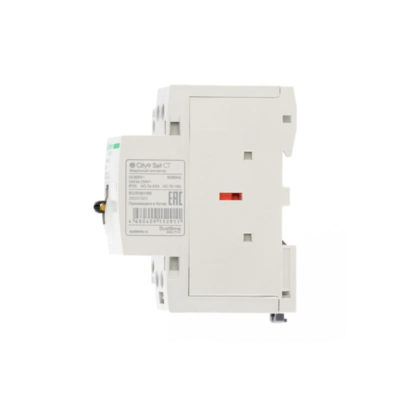 Контактор модульный 2P 2НО 40A AC 230В-230В City9 | C9C32240 |Systeme Electric — миниатюра 2