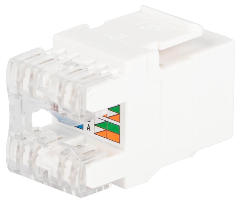 Коннектор RJ45 CAT6 UTP Keystone, цвет белый  ОФИС 18-8002-0 | Б0063290 | ЭРА — ЭРА (Энергия света)